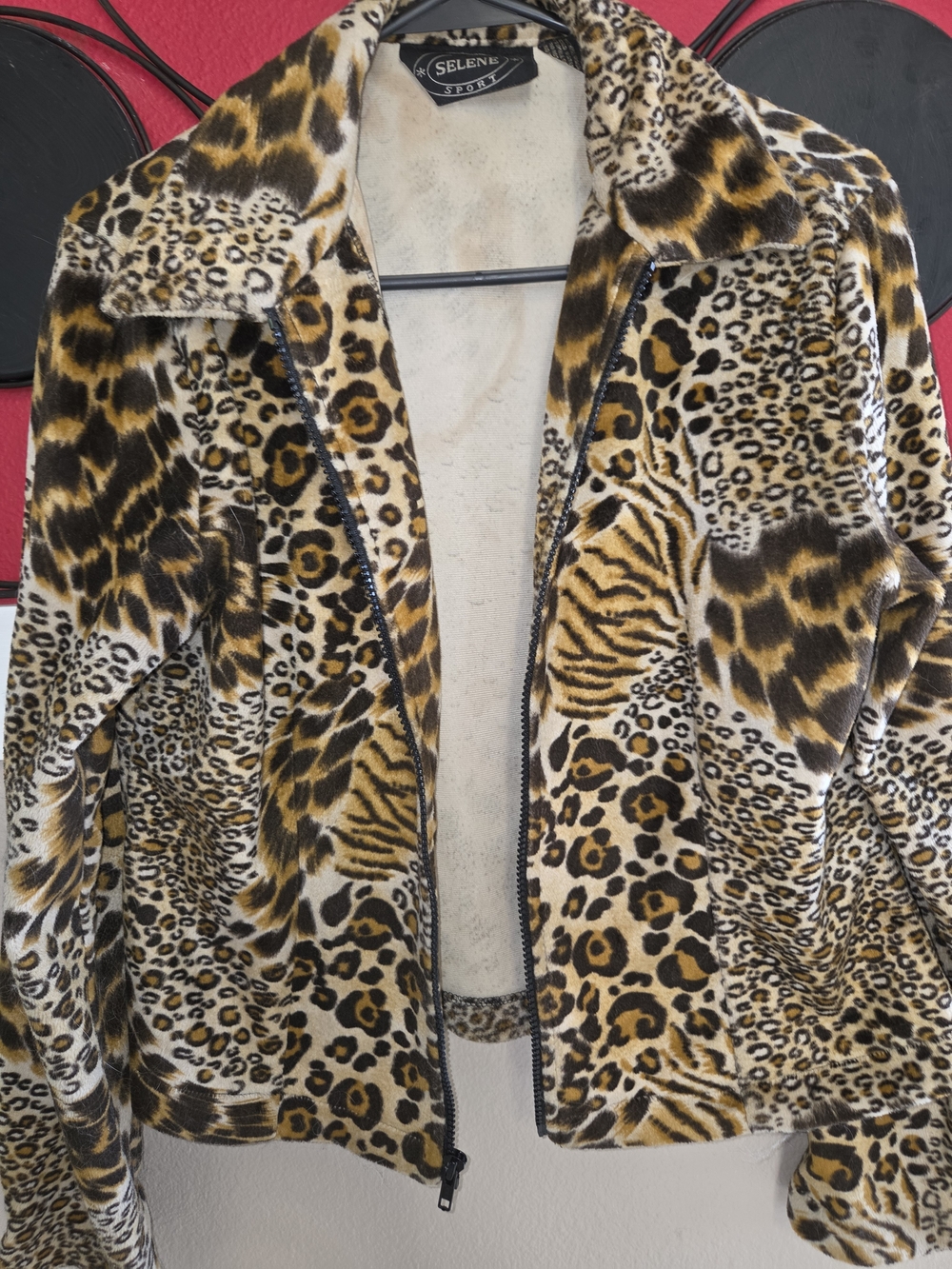 Selene  Leopard-Print Faux Fur Jacket - Brown/Black/Cream